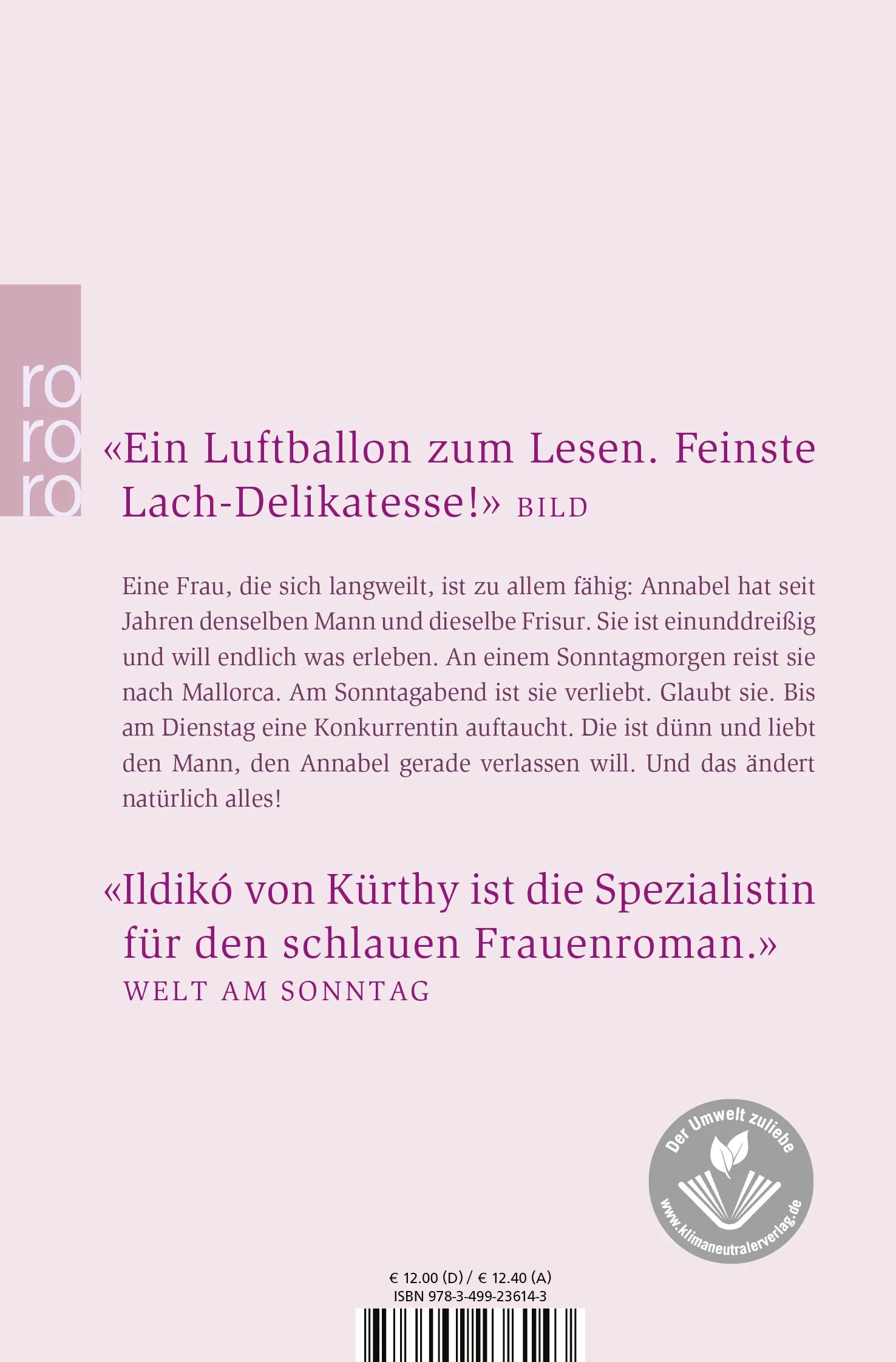 Buchrückseite von 'Freizeichen' mit Klappentext - Taschenbuch