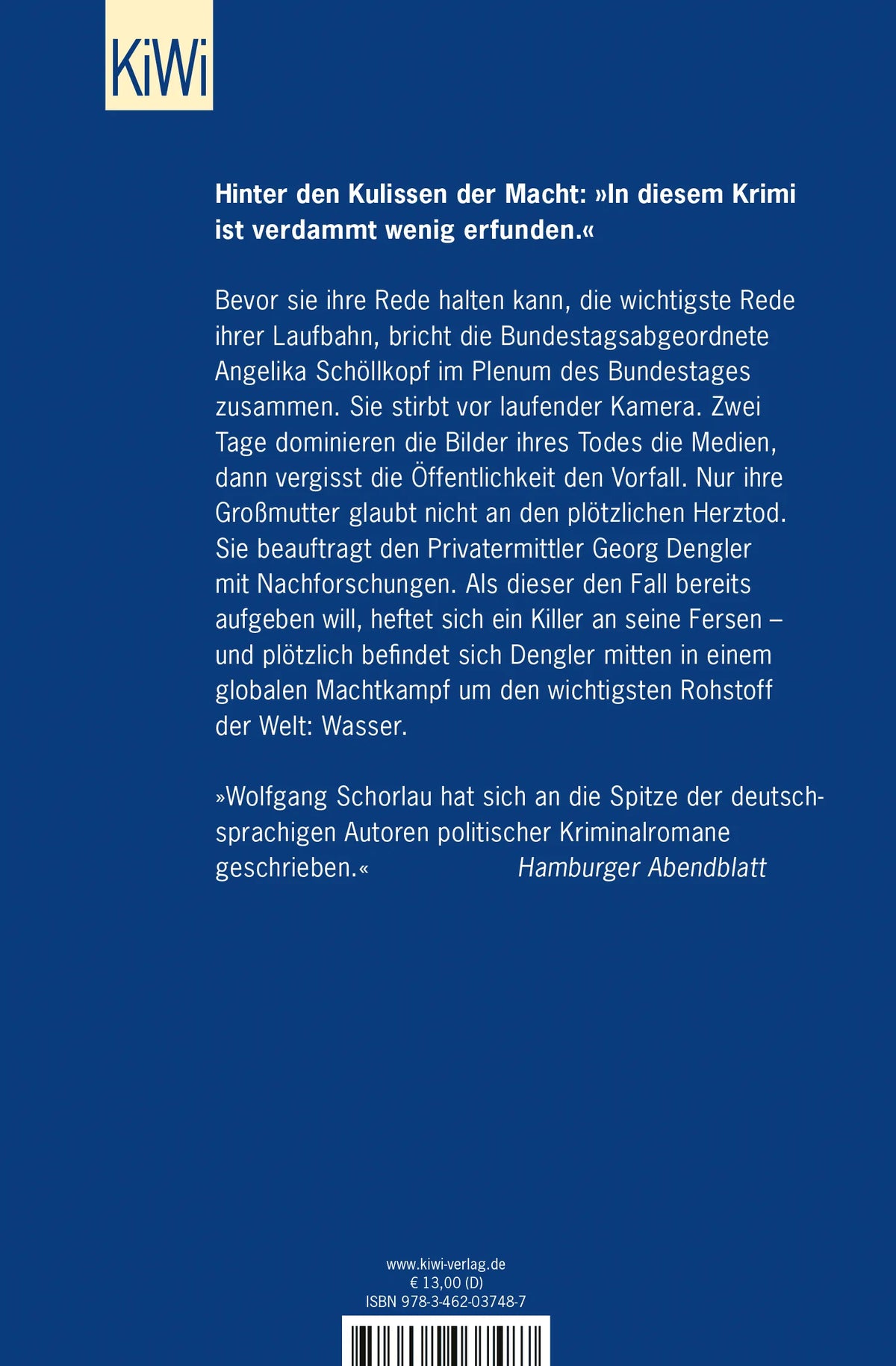 Rückseite: Fremde Wasser (Taschenbuch)