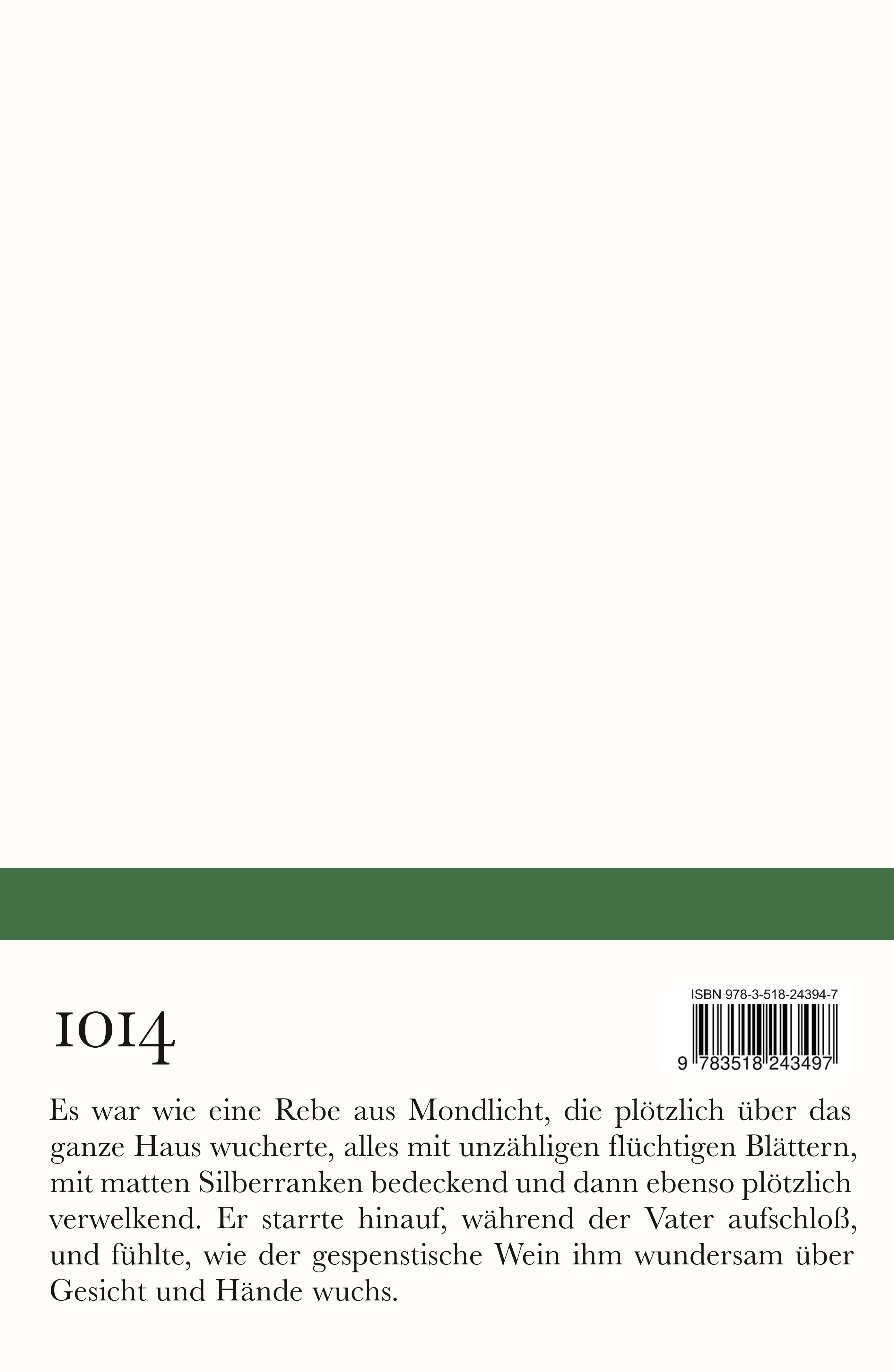 Buchrückseite von 'Fremder Mond' mit Klappentext - Taschenbuch