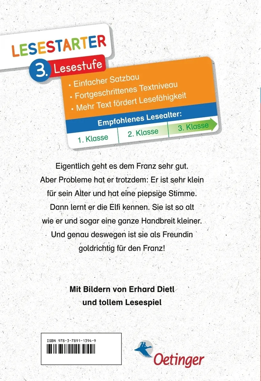 Buchrückseite von 'Freundschaftsgeschichten vom Franz' mit Klappentext - Gebundene Ausgabe