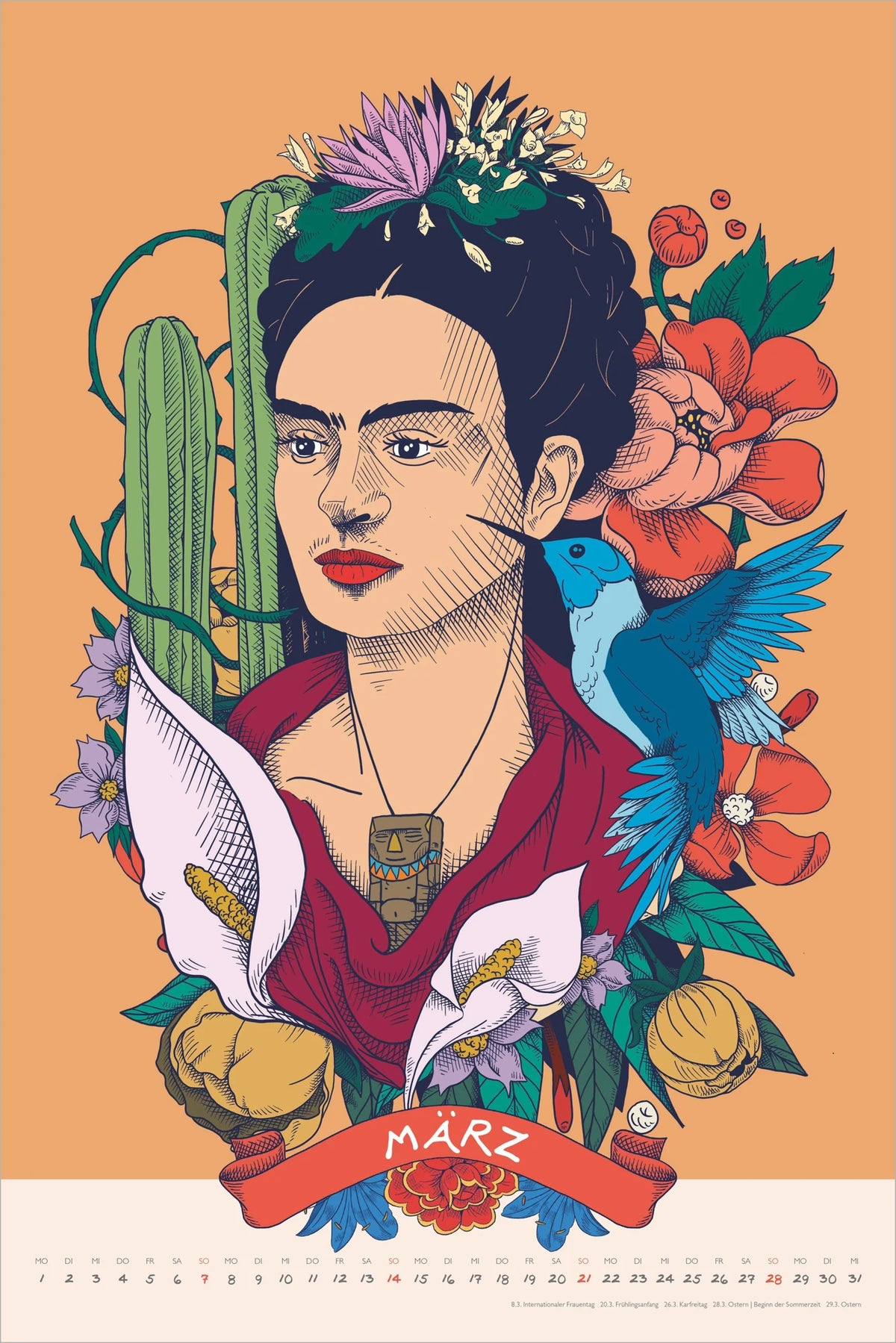 Frida Kahlo Wandkalender 2027 – Ansicht