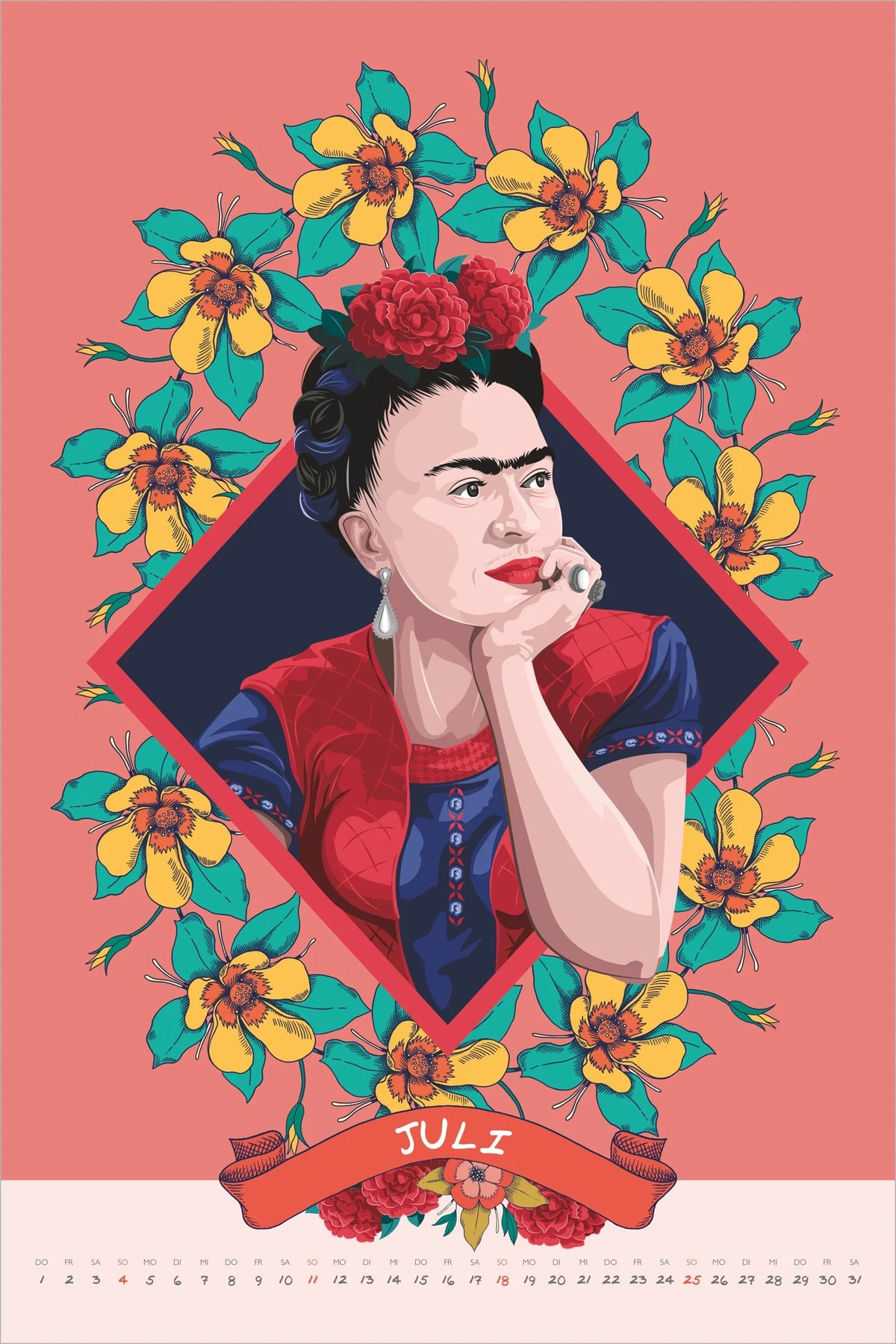 Frida Kahlo Wandkalender 2027 – Ansicht