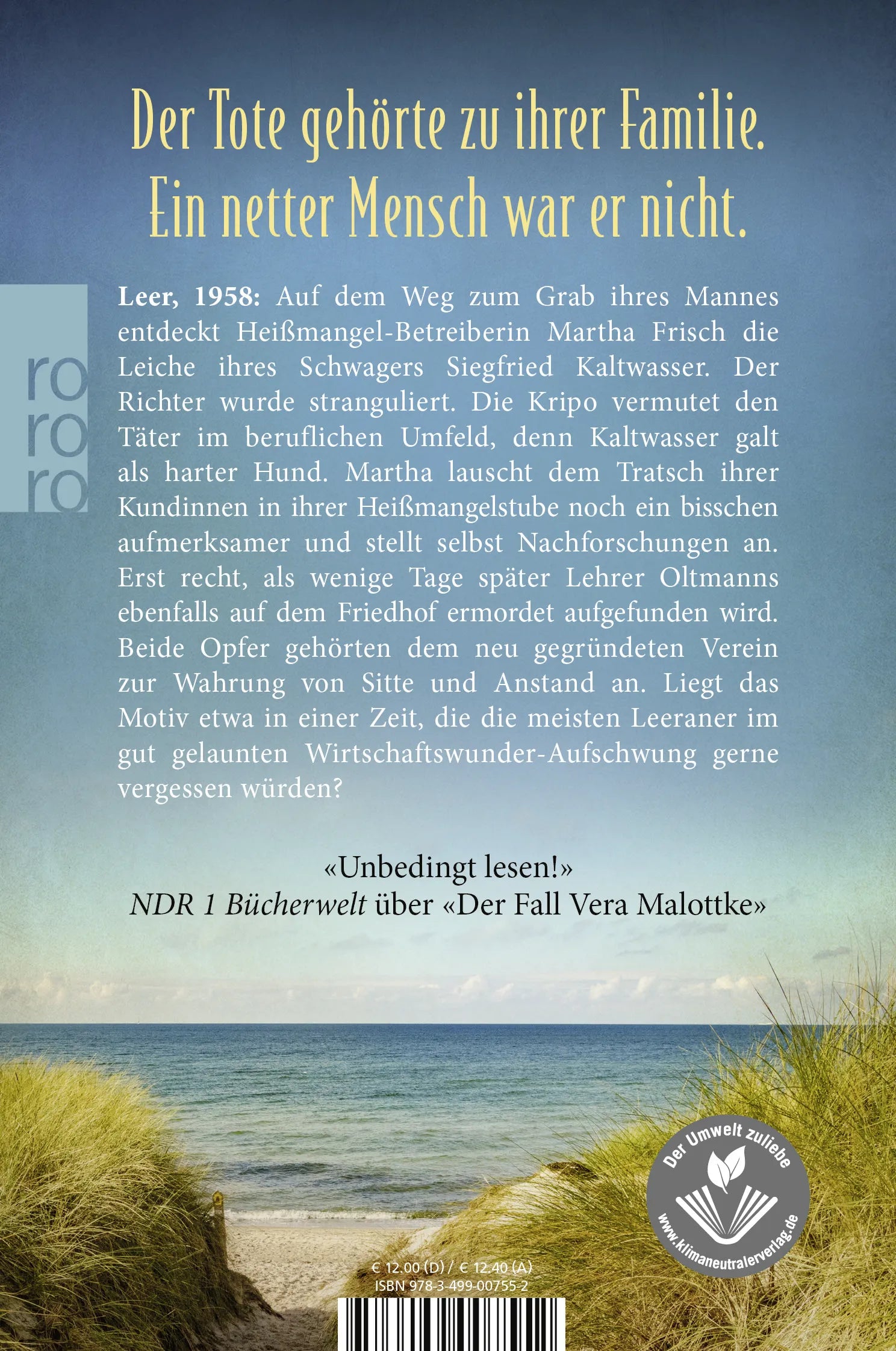 Buchrückseite von 'Frisch ermittelt: Der Fall Kaltwasser' mit Klappentext - Taschenbuch