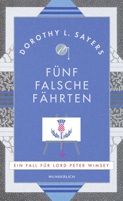 Buchcover von 'Fünf falsche Fährten' - Gebundene Ausgabe von Dorothy L. Sayers