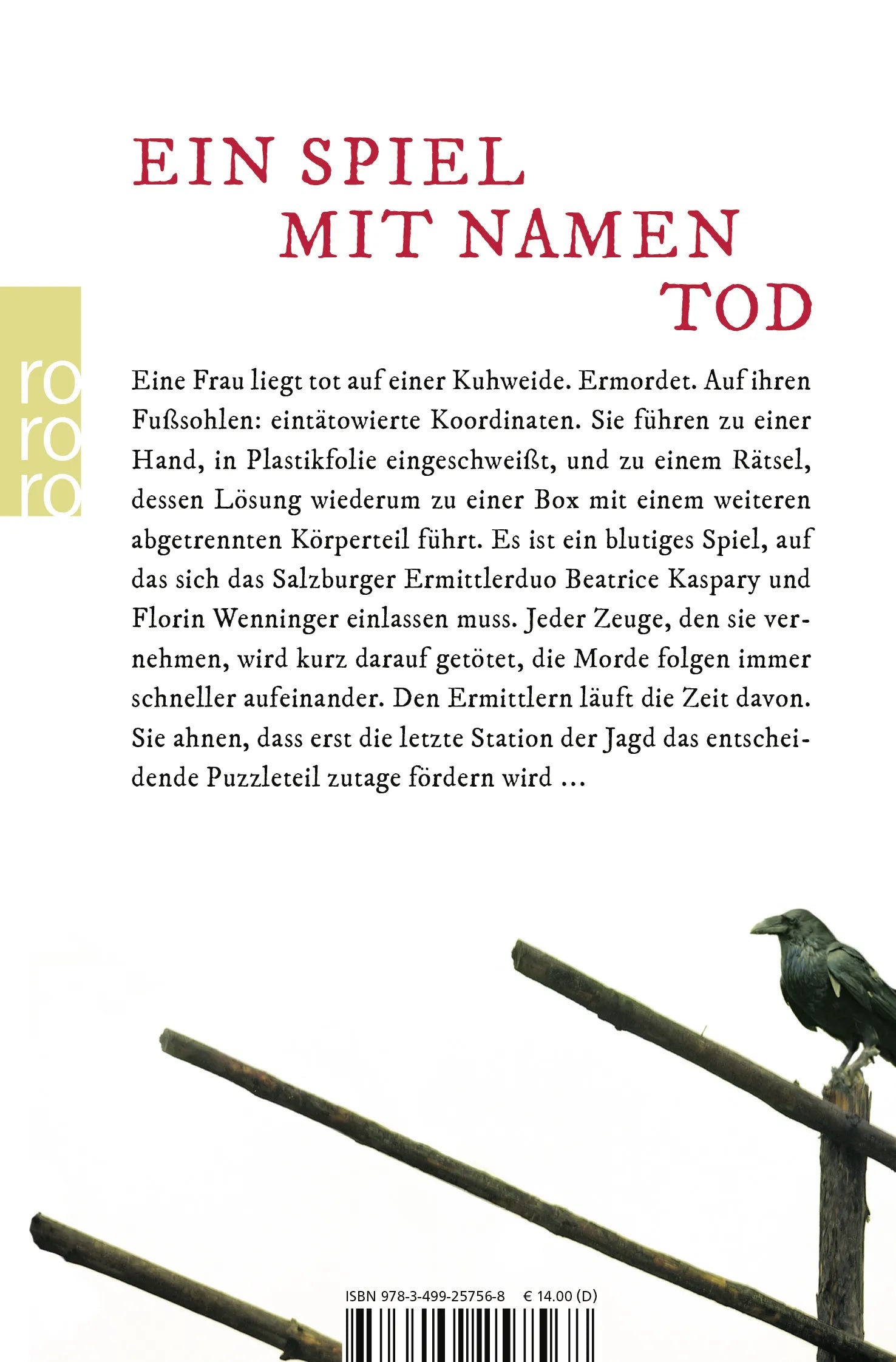 Buchrückseite von 'Fünf' mit Klappentext - Taschenbuch