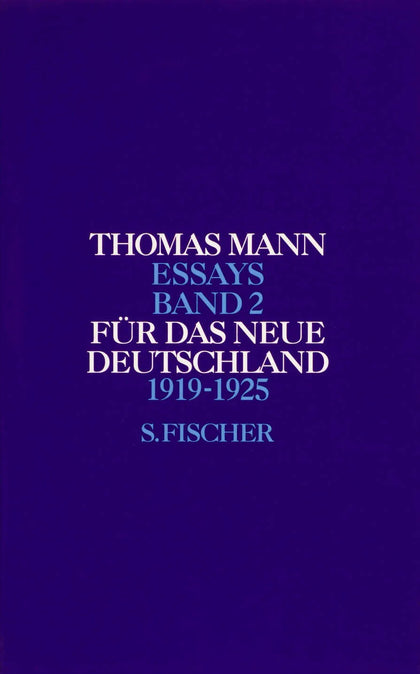 Buchcover von 'Für das neue Deutschland' - Gebundene Ausgabe von Thomas Mann