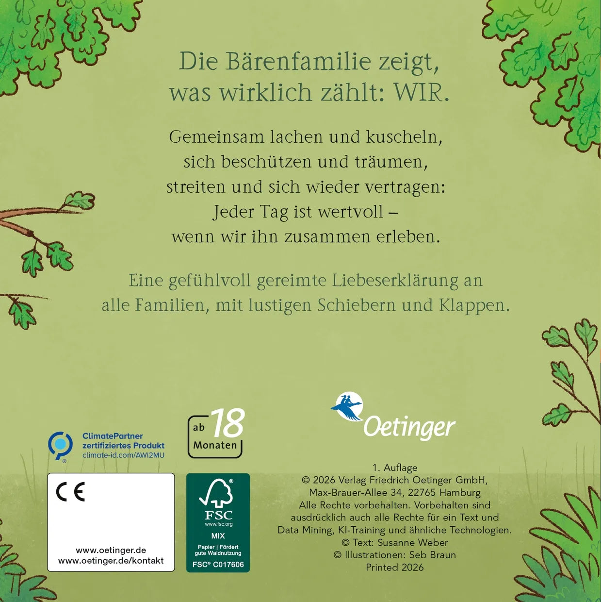 Rückseite: Für immer Wir zusammen (Hardcover)