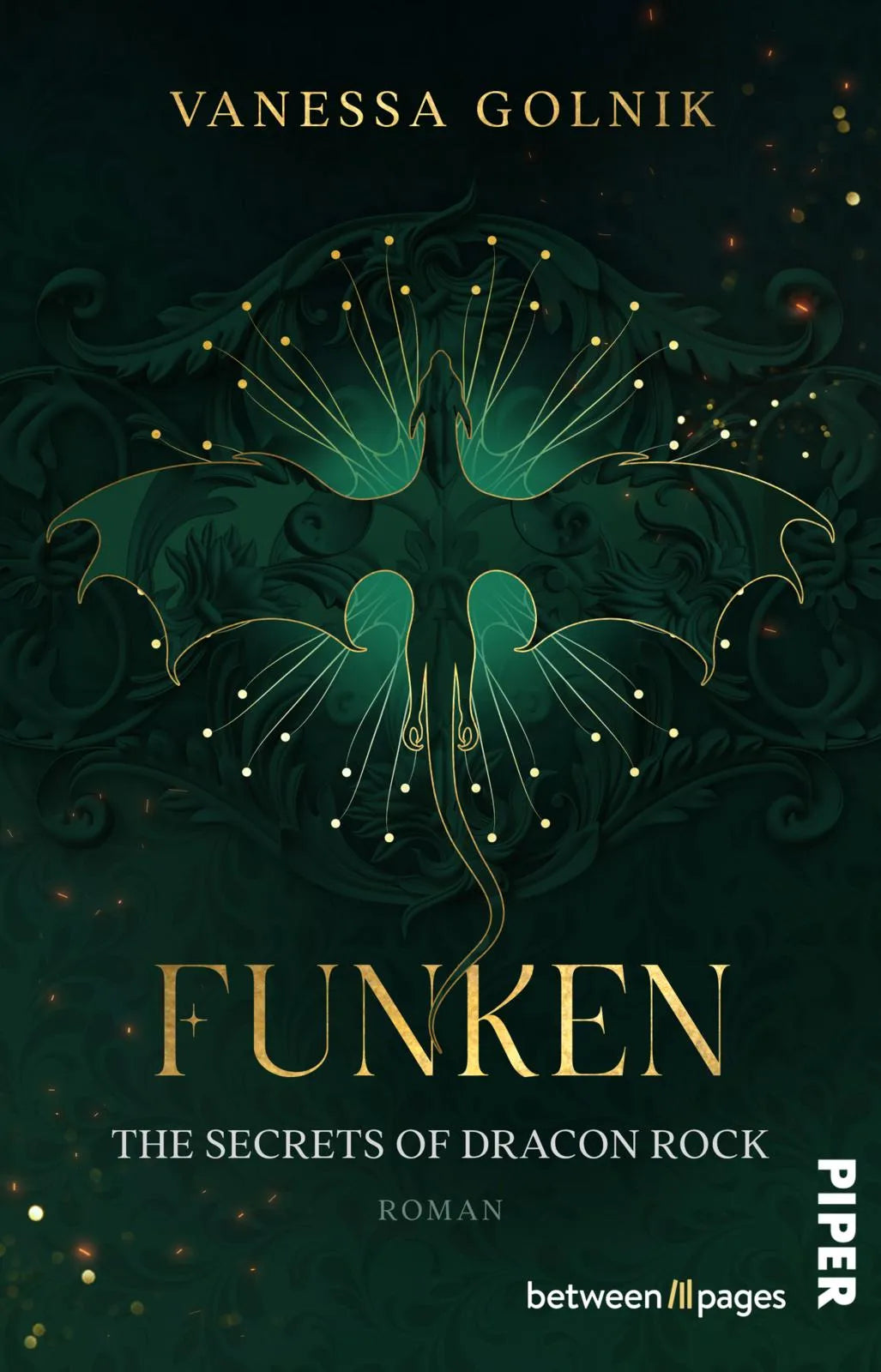 Buchcover von 'Funken – The Secrets of Dracon Rock' - Taschenbuch von Vanessa Golnik