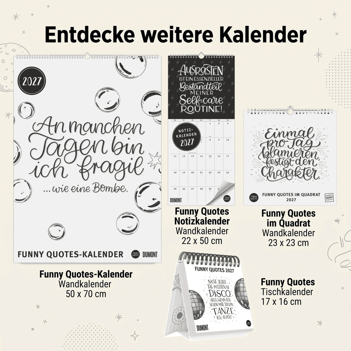 Funny Quotes Notizkalender 2027 – Ansicht