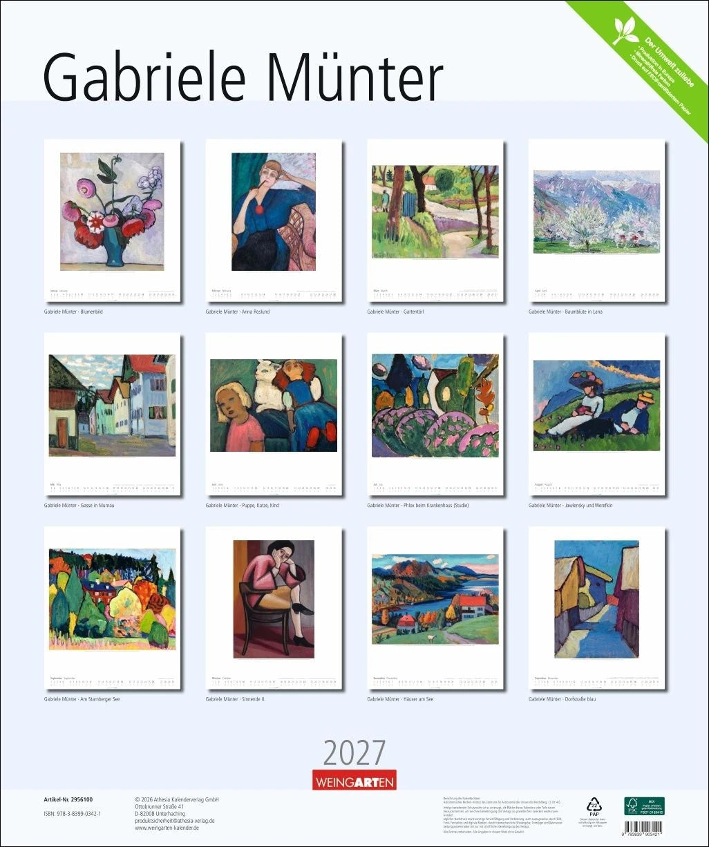 Gabriele Münter Kalender 2027 – Ansicht