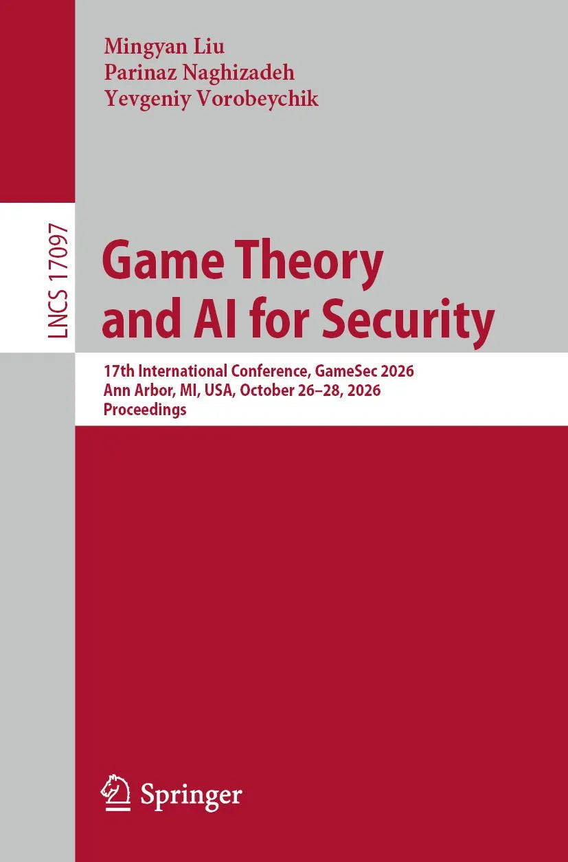 Cover: Game Theory and AI for Security (E-Book) von Mingyan Liu