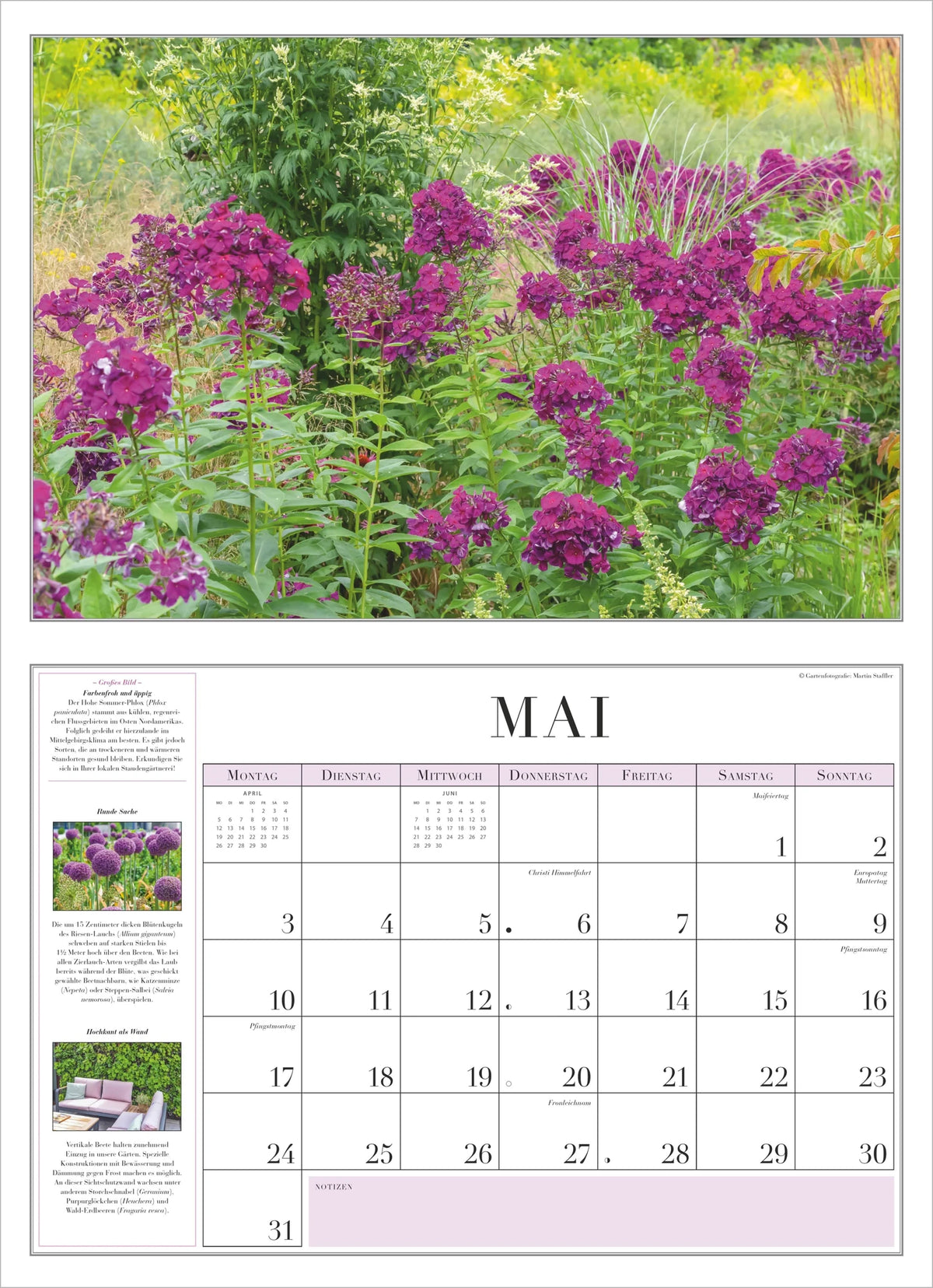 Garten-Kalender 2027 – Ansicht