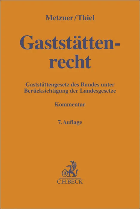Buchcover von 'Gaststättenrecht' - Gebundene Ausgabe von Markus Thiel