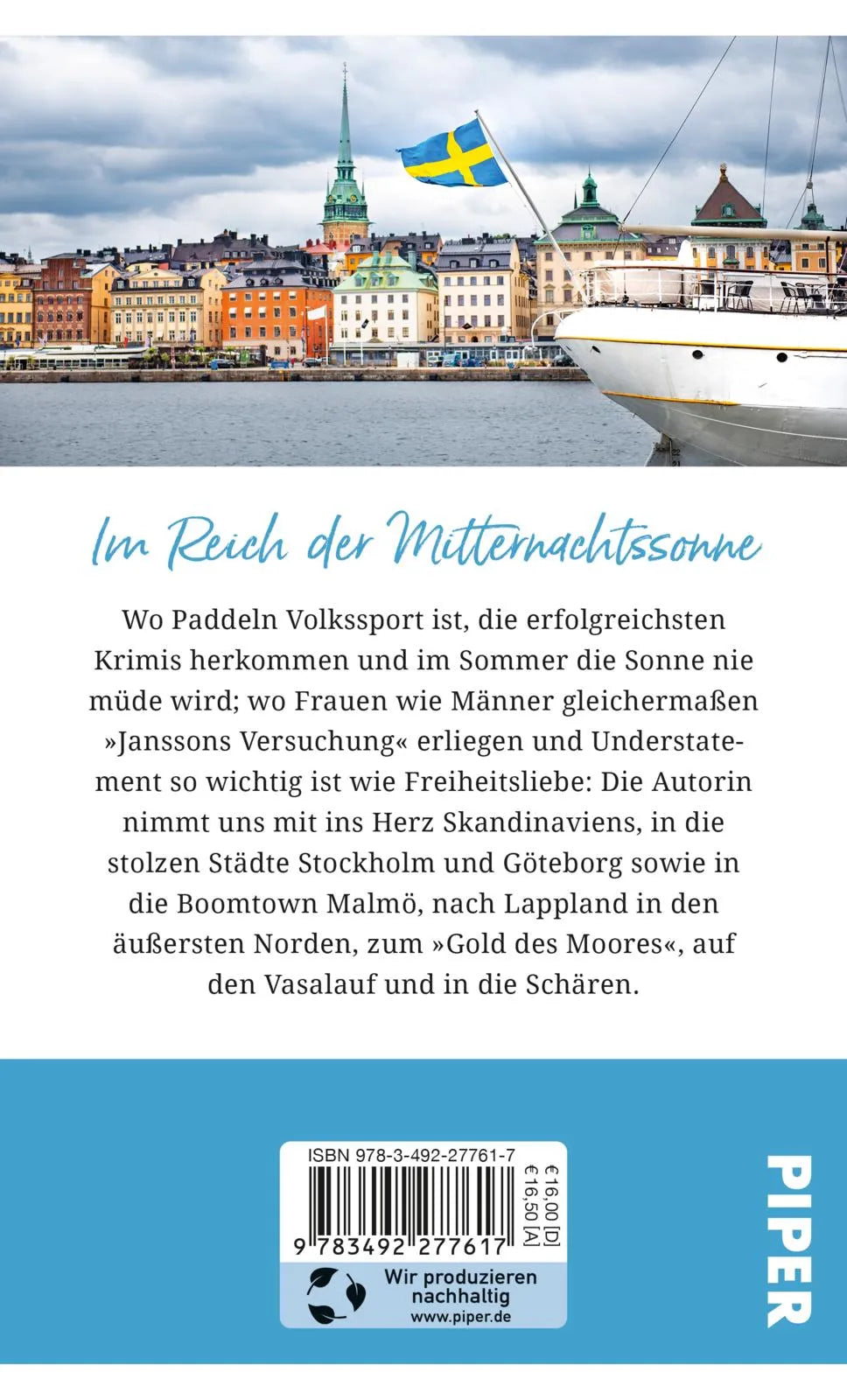 Buchrückseite von 'Gebrauchsanweisung für Schweden' mit Klappentext - Taschenbuch