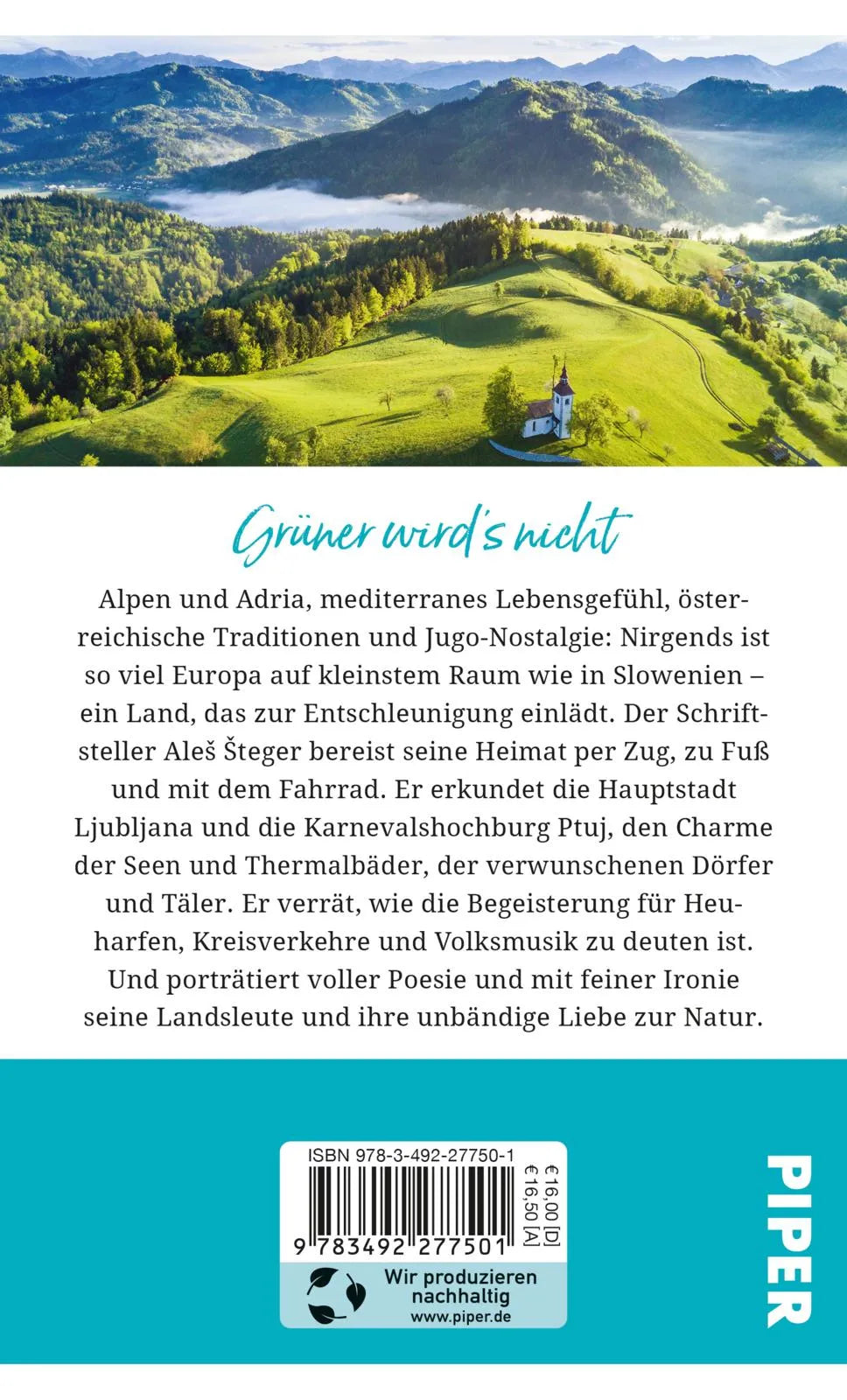 Buchrückseite von 'Gebrauchsanweisung für Slowenien' mit Klappentext - Taschenbuch