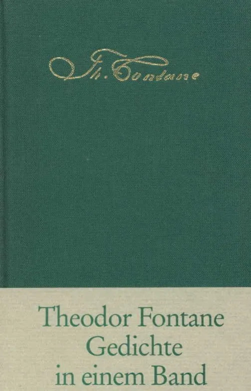 Buchcover von 'Gedichte in einem Band' - Gebundene Ausgabe von Theodor Fontane