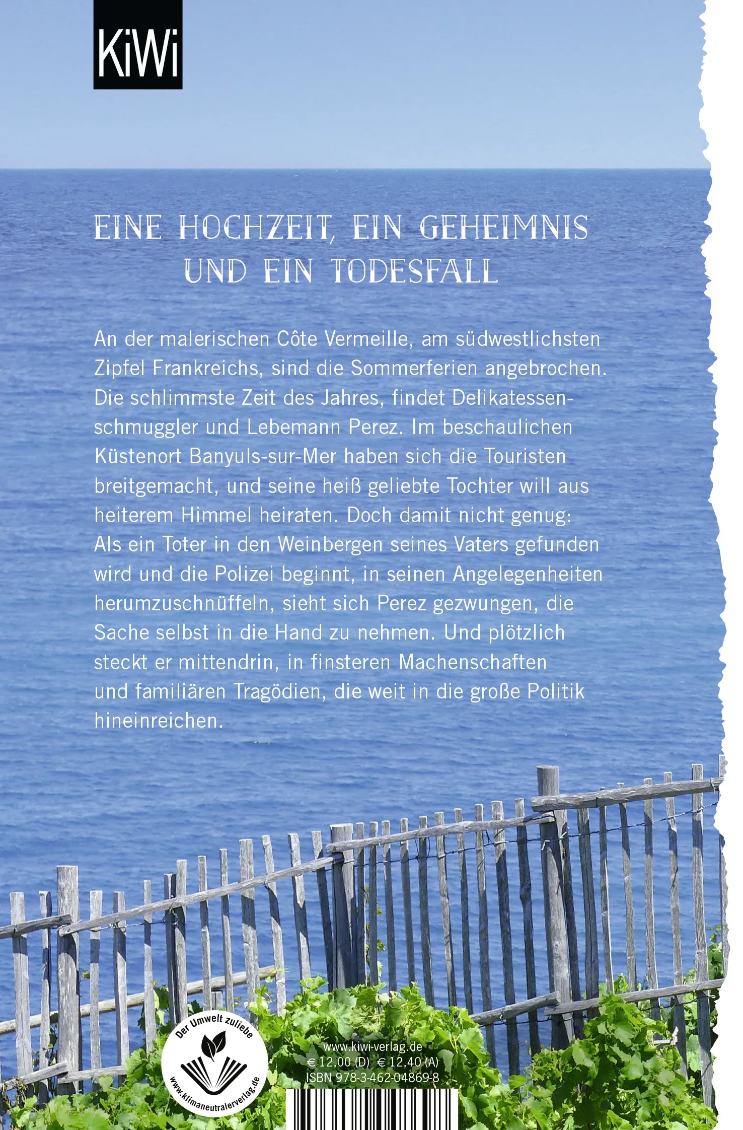 Buchrückseite von 'Gefährliche Ernte' mit Klappentext - Taschenbuch