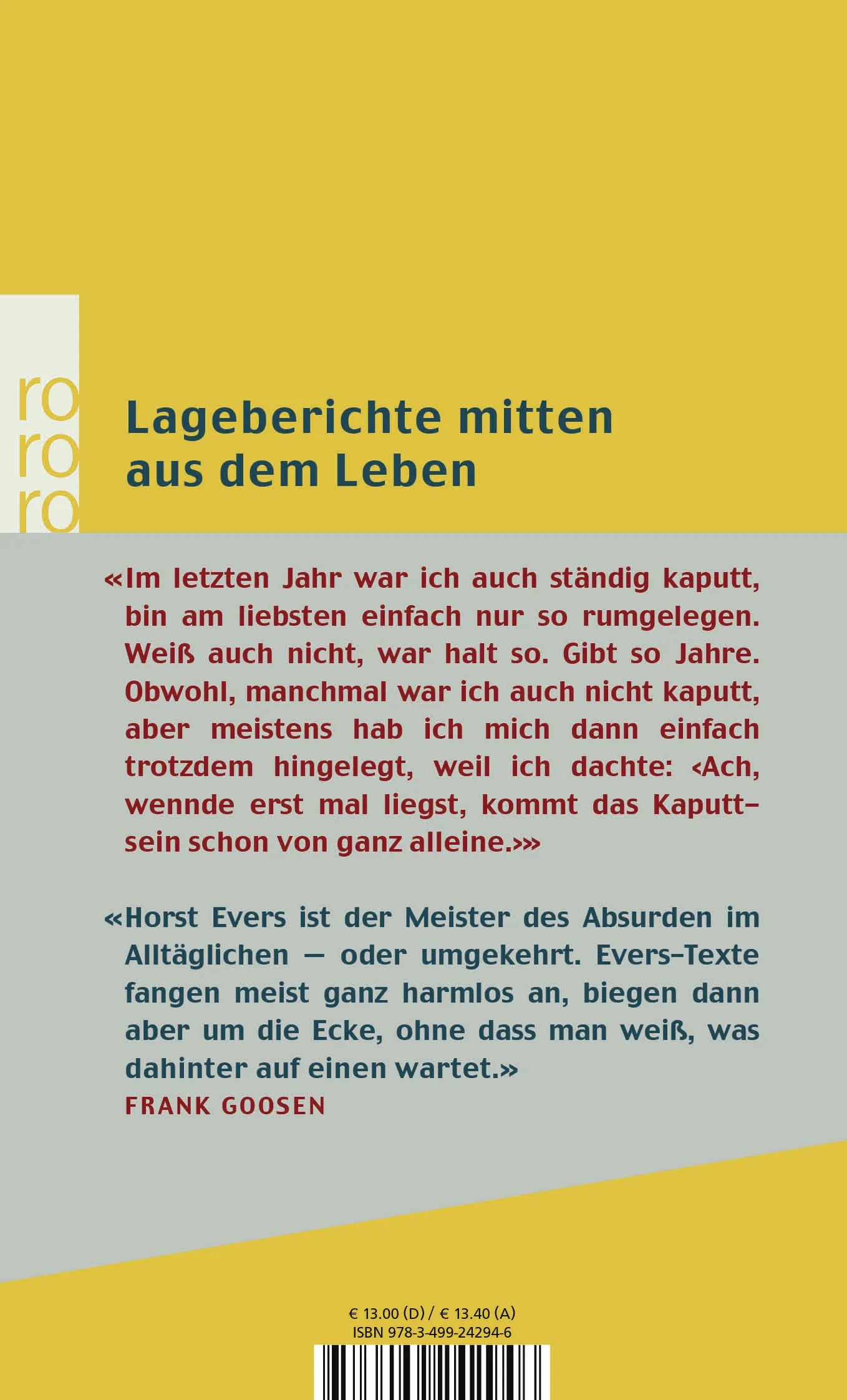 Buchrückseite von 'Gefühltes Wissen' mit Klappentext - Taschenbuch