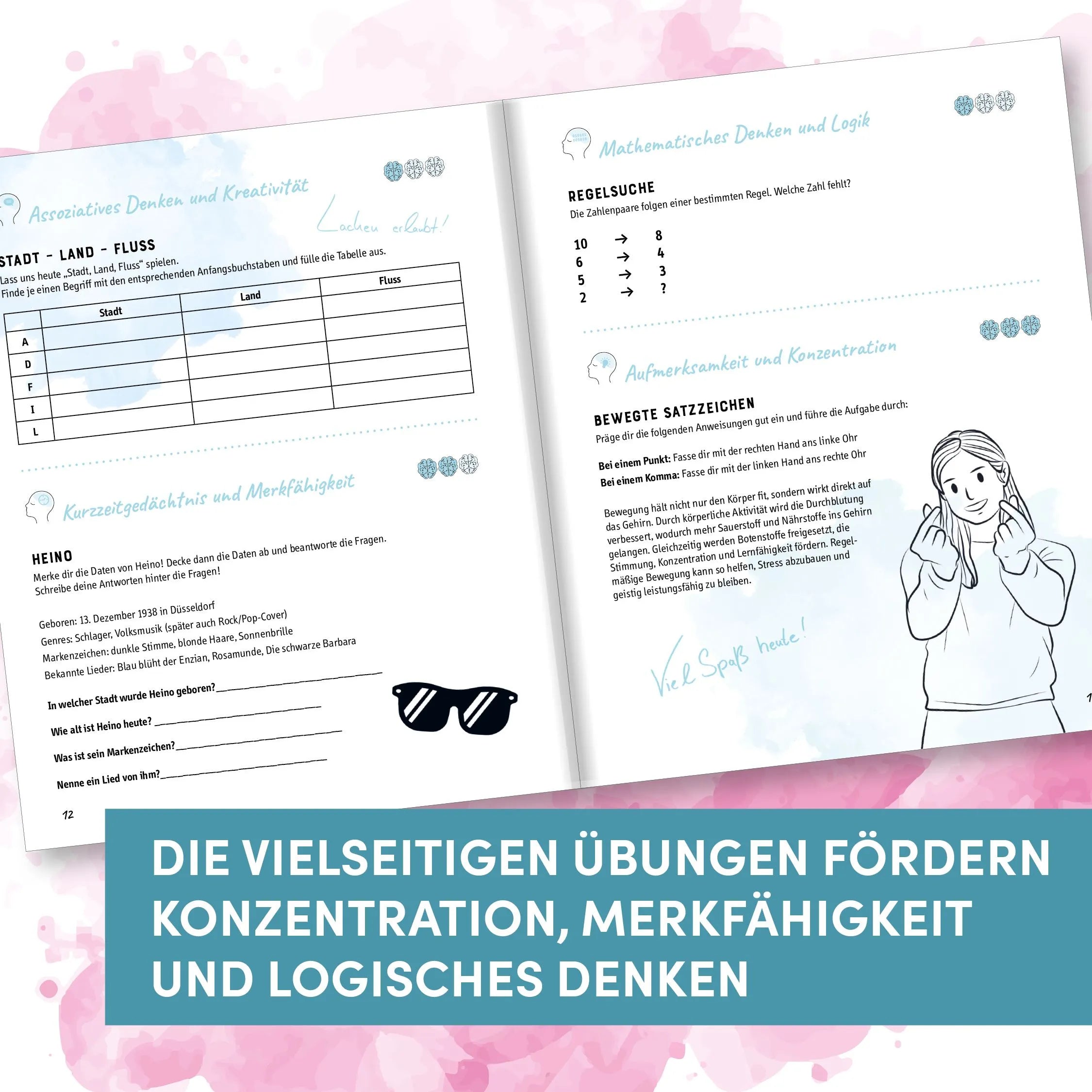 Detailansicht: Gehirnjogging für Senioren. Übungen für ein gesundes Gehirn, bis ins hohe Alter (Hardcover)