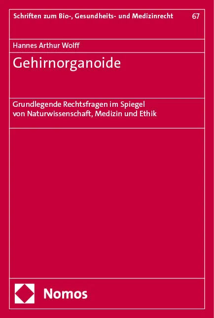 Cover: Gehirnorganoide (E-Book) von Hannes Arthur Wolff