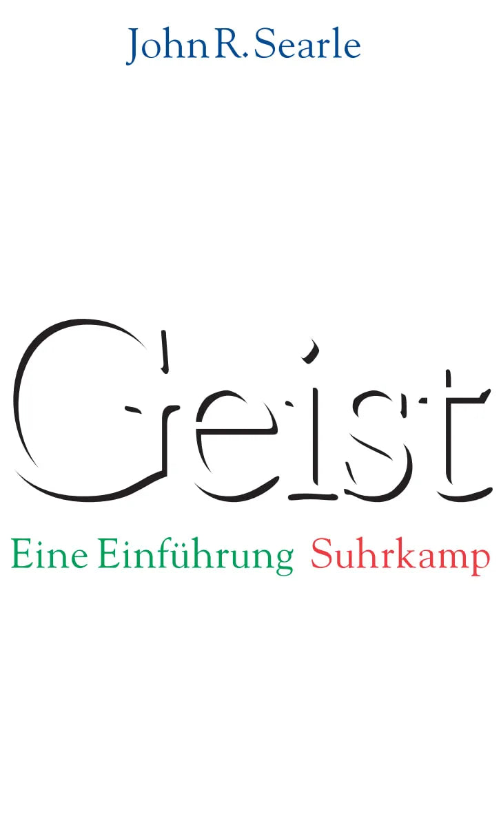 Buchcover von 'Geist' - Gebundene Ausgabe von John R. Searle