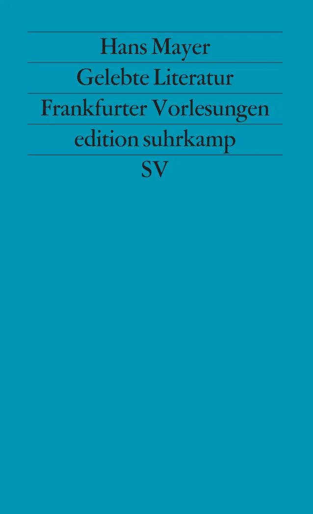 Buchcover von 'Gelebte Literatur' - Taschenbuch von Hans Mayer