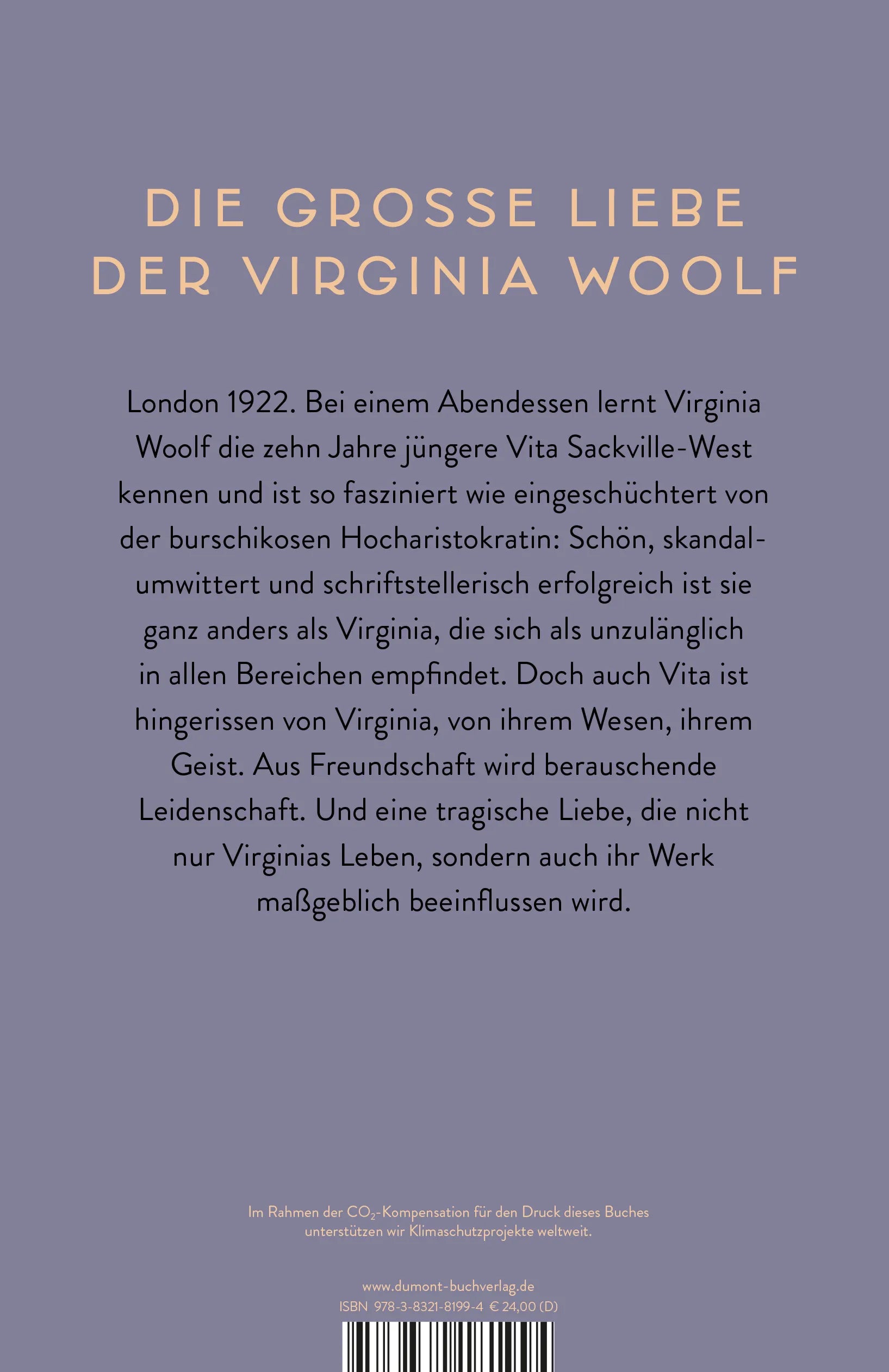 BuchrÃ¼ckseite von 'Geliebte Orlando' mit Klappentext - Gebundene Ausgabe