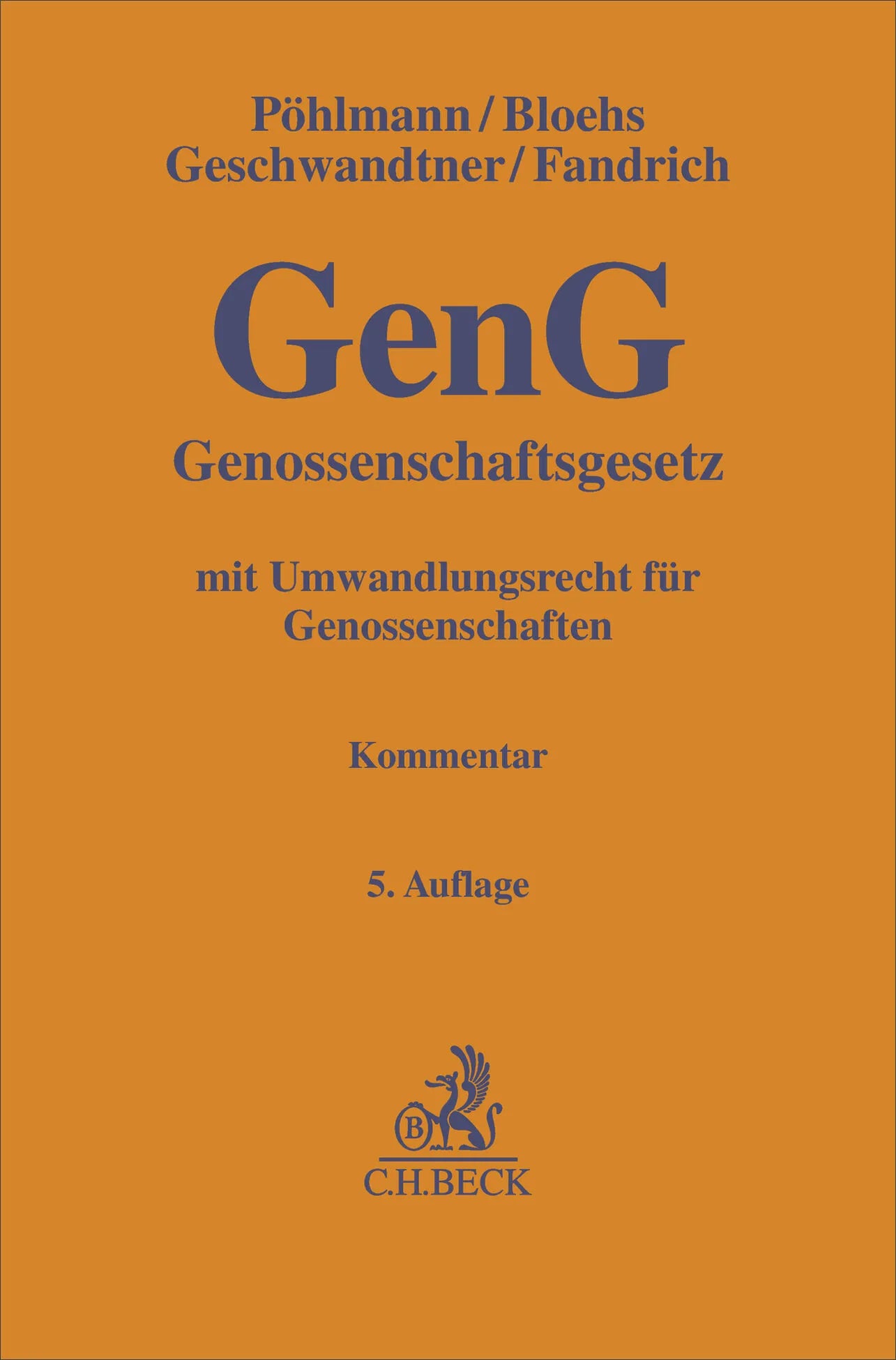 Buchcover von 'Genossenschaftsgesetz. GenG' - Gebundene Ausgabe von Peter Pöhlmann