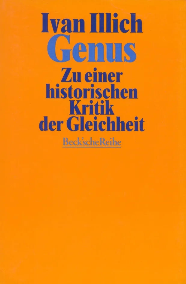 Buchcover von 'Genus' - Taschenbuch von Ivan Illich