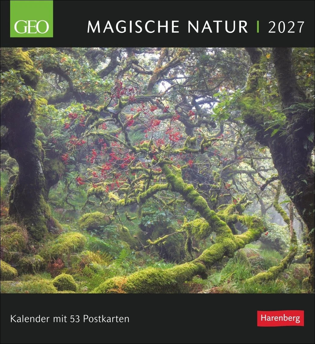 Postkartenkalender: GEO Magische Natur Postkartenkalender 2027 - Wochenkalender mit 53 Postkarten