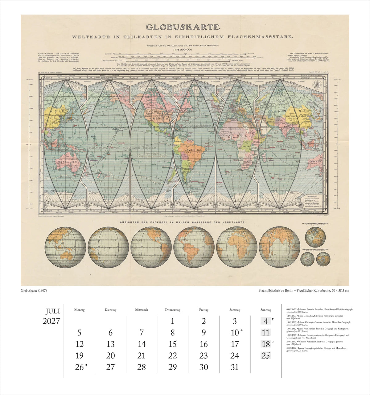 Geographisch-Kartographischer Kalender 2027 – Ansicht