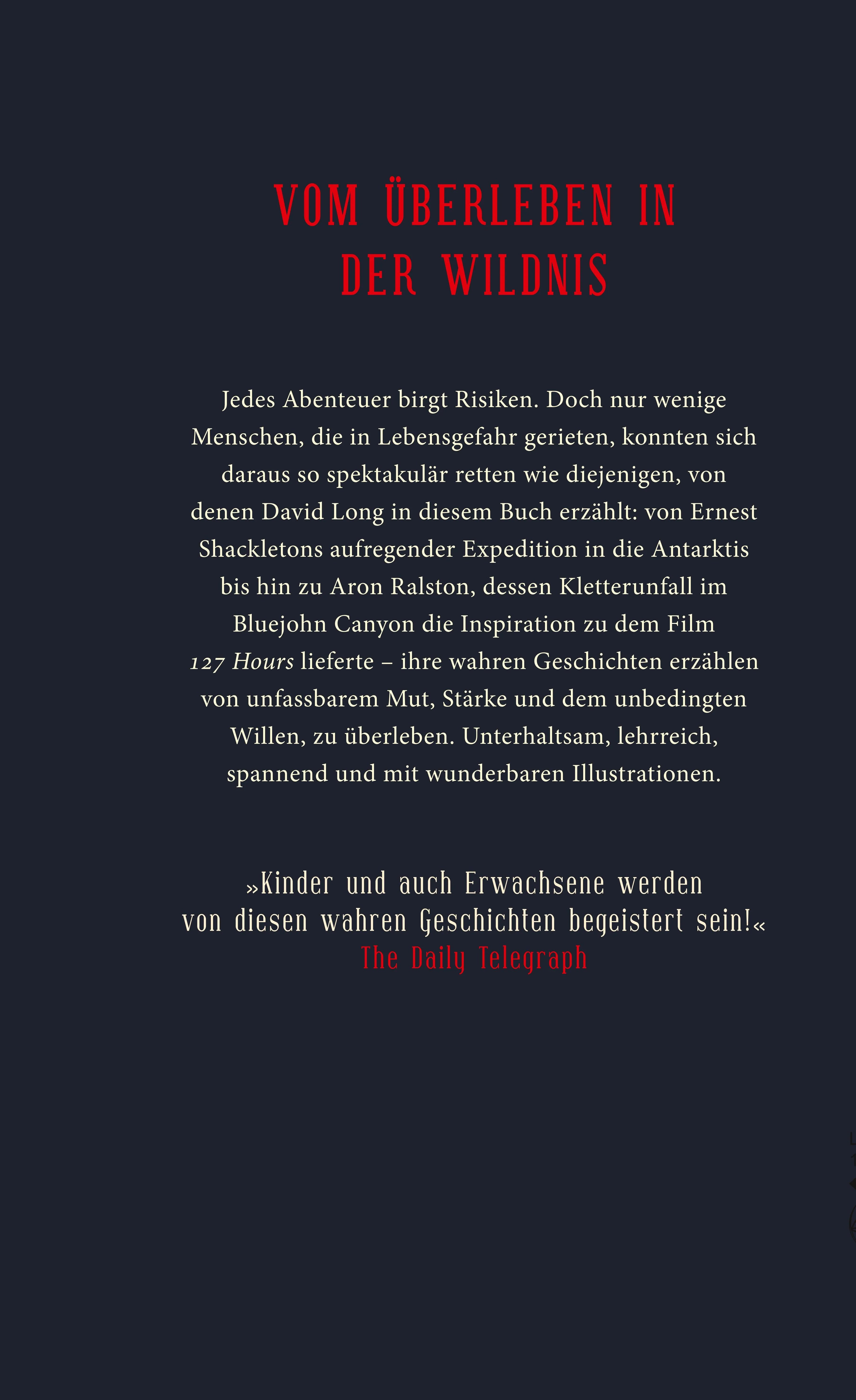 Buchrückseite von 'Gerettet' mit Klappentext - Gebundene Ausgabe