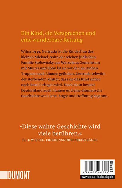 Buchrückseite von 'Gertrudas Versprechen' mit Klappentext - Taschenbuch