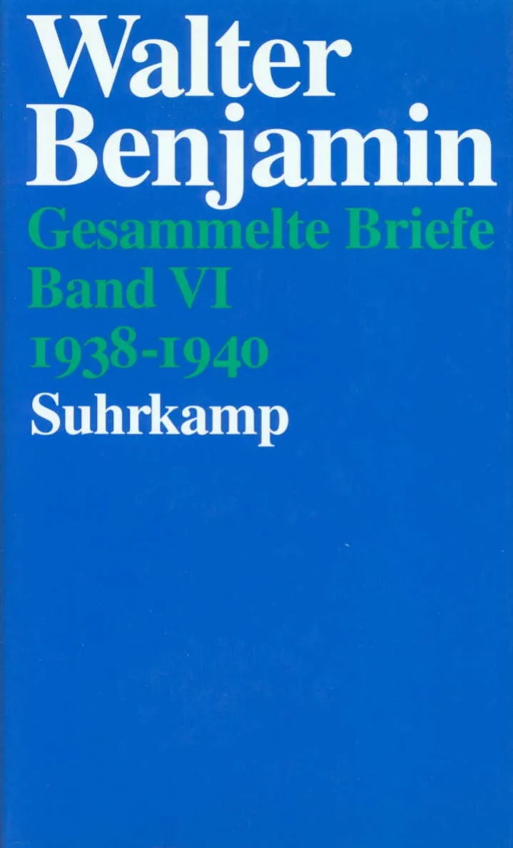 Buchcover von 'Gesammelte Briefe. 6 Bände' - Gebundene Ausgabe von Walter Benjamin
