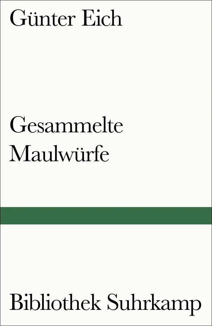 Buchcover von 'Gesammelte Maulwürfe' - Taschenbuch von Günter Eich