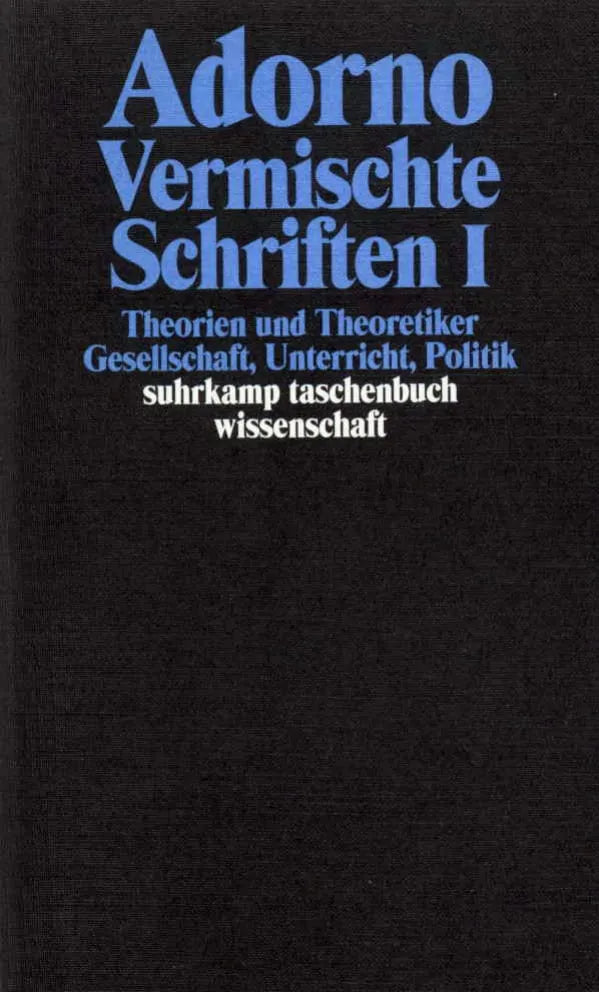 Buchcover von 'Gesammelte Schriften in 20 Bänden' - Taschenbuch von Theodor W. Adorno