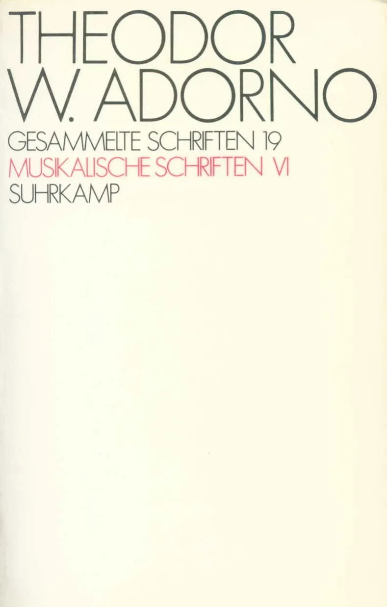 Buchcover von 'Gesammelte Schriften in zwanzig Bänden' - Gebundene Ausgabe von Theodor W. Adorno