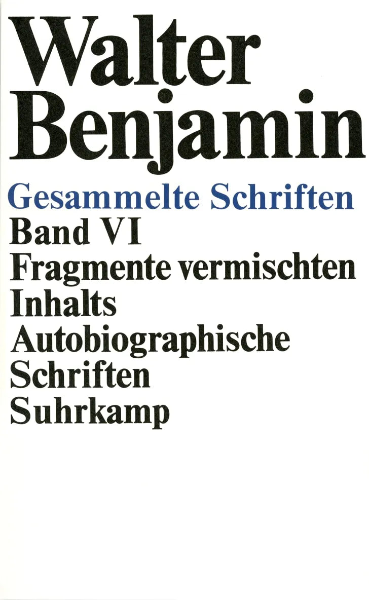 Buchcover von 'Gesammelte Schriften' - Taschenbuch von Walter Benjamin
