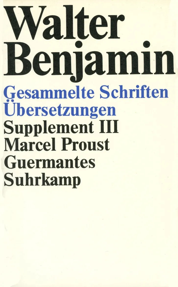 Buchcover von 'Gesammelte Schriften' - Taschenbuch von Walter Benjamin