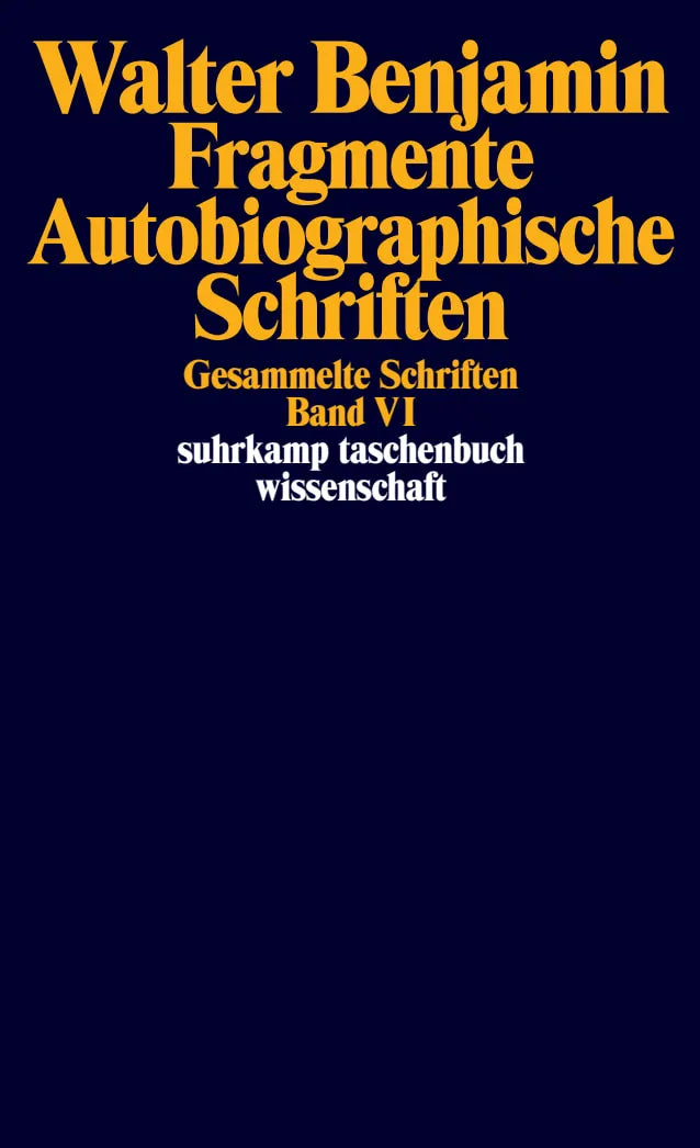 Buchcover von 'Gesammelte Schriften' - Taschenbuch von Walter Benjamin
