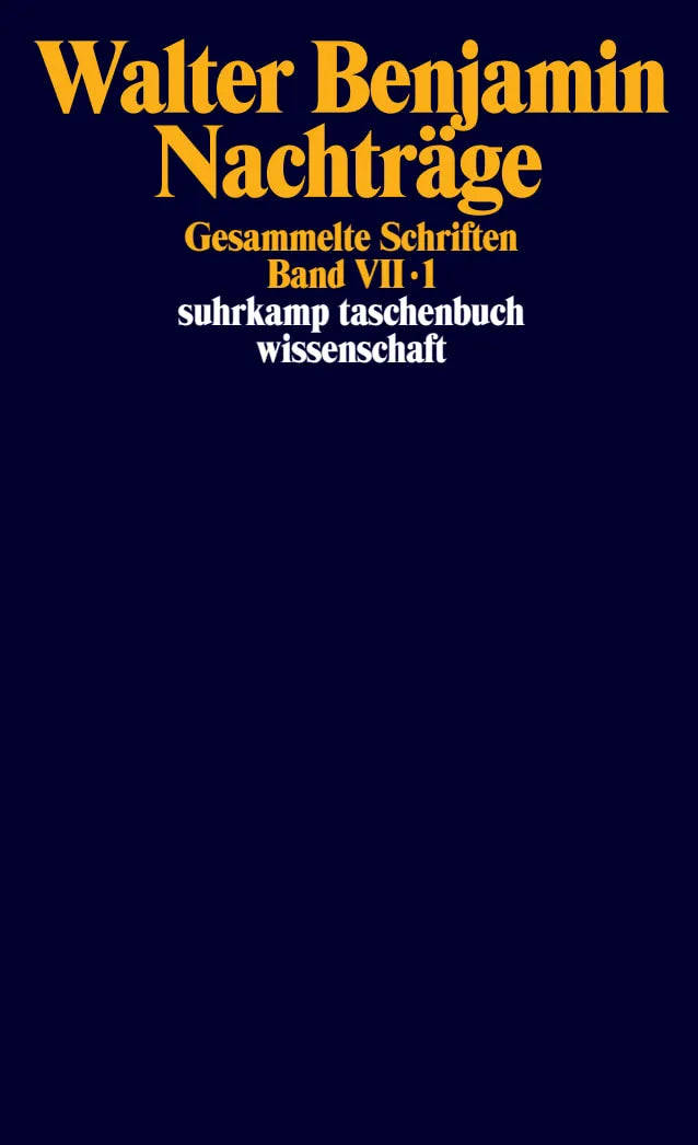 Buchcover von 'Gesammelte Schriften' - Taschenbuch von Walter Benjamin