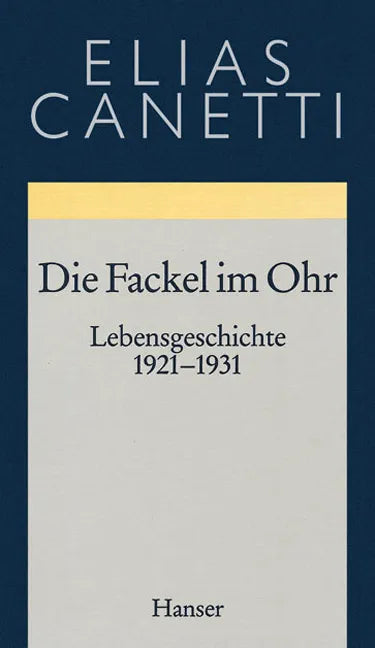 Buchcover von 'Gesammelte Werke Band 8: Die Fackel im Ohr' - Gebundene Ausgabe von Elias Canetti
