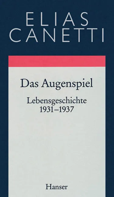Buchcover von 'Gesammelte Werke Band 9: Das Augenspiel' - Gebundene Ausgabe von Elias Canetti