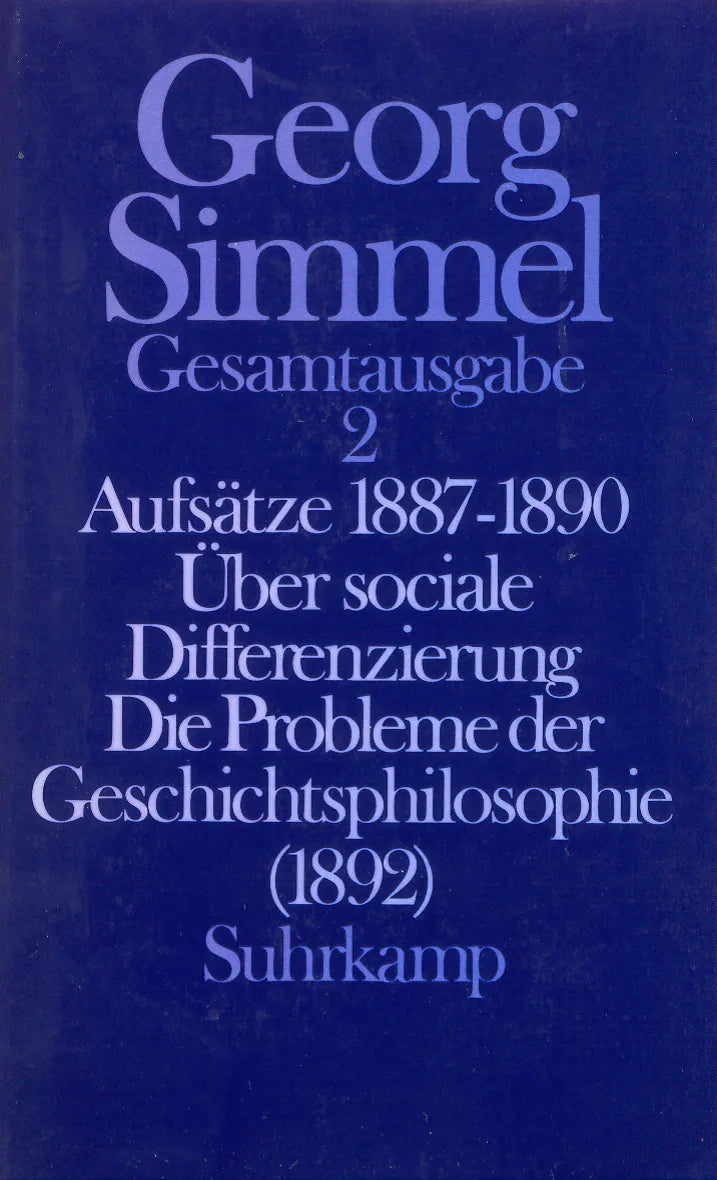 Buchcover von 'Gesamtausgabe in 24 Bänden' - Gebundene Ausgabe von Georg Simmel