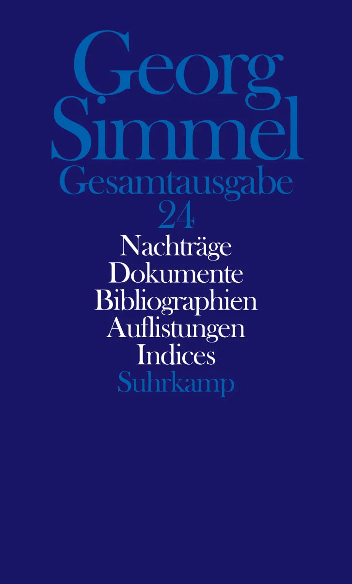 Buchcover von 'Gesamtausgabe in 24 Bänden' - Gebundene Ausgabe von Georg Simmel