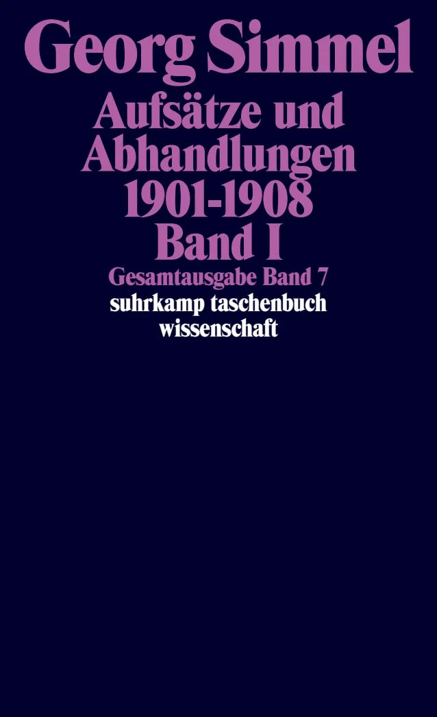 Buchcover von 'Gesamtausgabe in 24 Bänden' - Taschenbuch von Georg Simmel