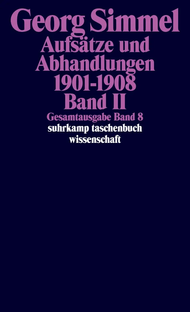 Buchcover von 'Gesamtausgabe in 24 Bänden' - Taschenbuch von Georg Simmel