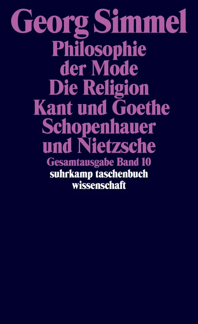 Buchcover von 'Gesamtausgabe in 24 Bänden' - Taschenbuch von Georg Simmel