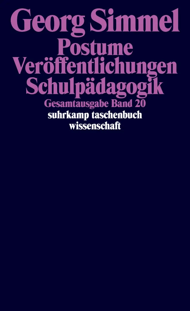 Buchcover von 'Gesamtausgabe in 24 Bänden' - Taschenbuch von Georg Simmel