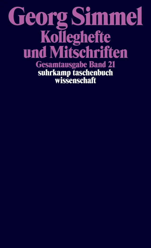 Buchcover von 'Gesamtausgabe in 24 Bänden' - Taschenbuch von Georg Simmel